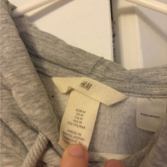 H&M Gray Hoodie with Green Graphic - Picture 2 of 2
